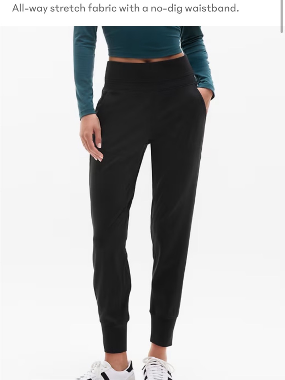 Athleta Black Venice High-Rise Stretch Jogger Pants